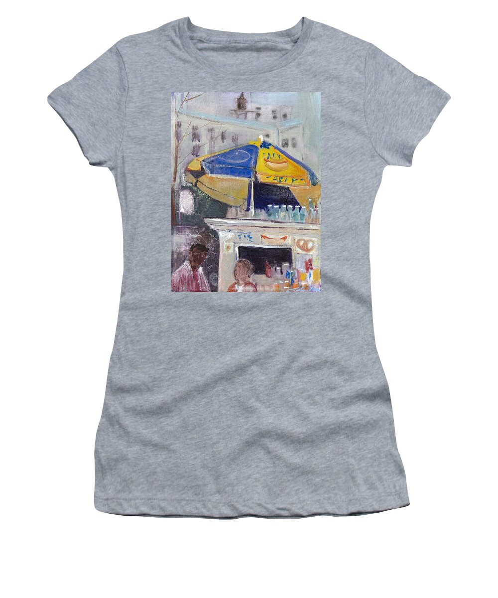 City Women's T-Shirt featuring the painting Ketchup or Mustard by Leela Payne