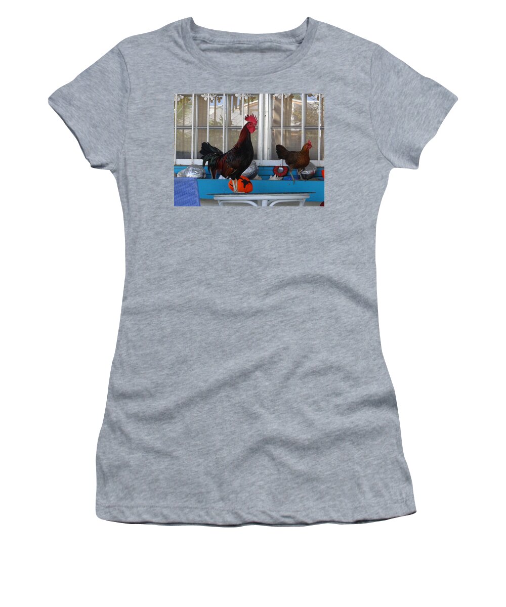 Key West Women's T-Shirt featuring the photograph Key West Rooster by Keith Stokes