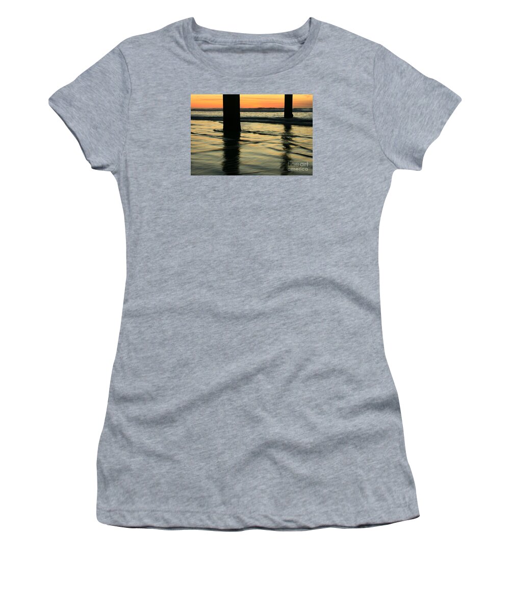 Orange Women's T-Shirt featuring the photograph La Jolla Shores Sunset by John F Tsumas