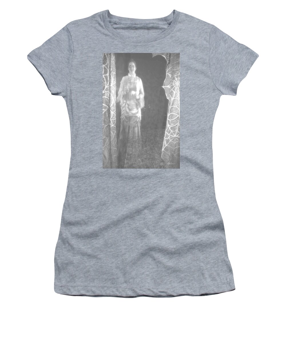 Ghost Women's T-Shirt featuring the photograph Lady in White by Diana Haronis