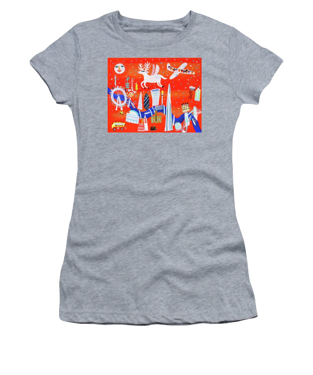 Abundance Women's T-Shirt featuring the photograph Landmarks Along The River Thames by Ikon Ikon Images
