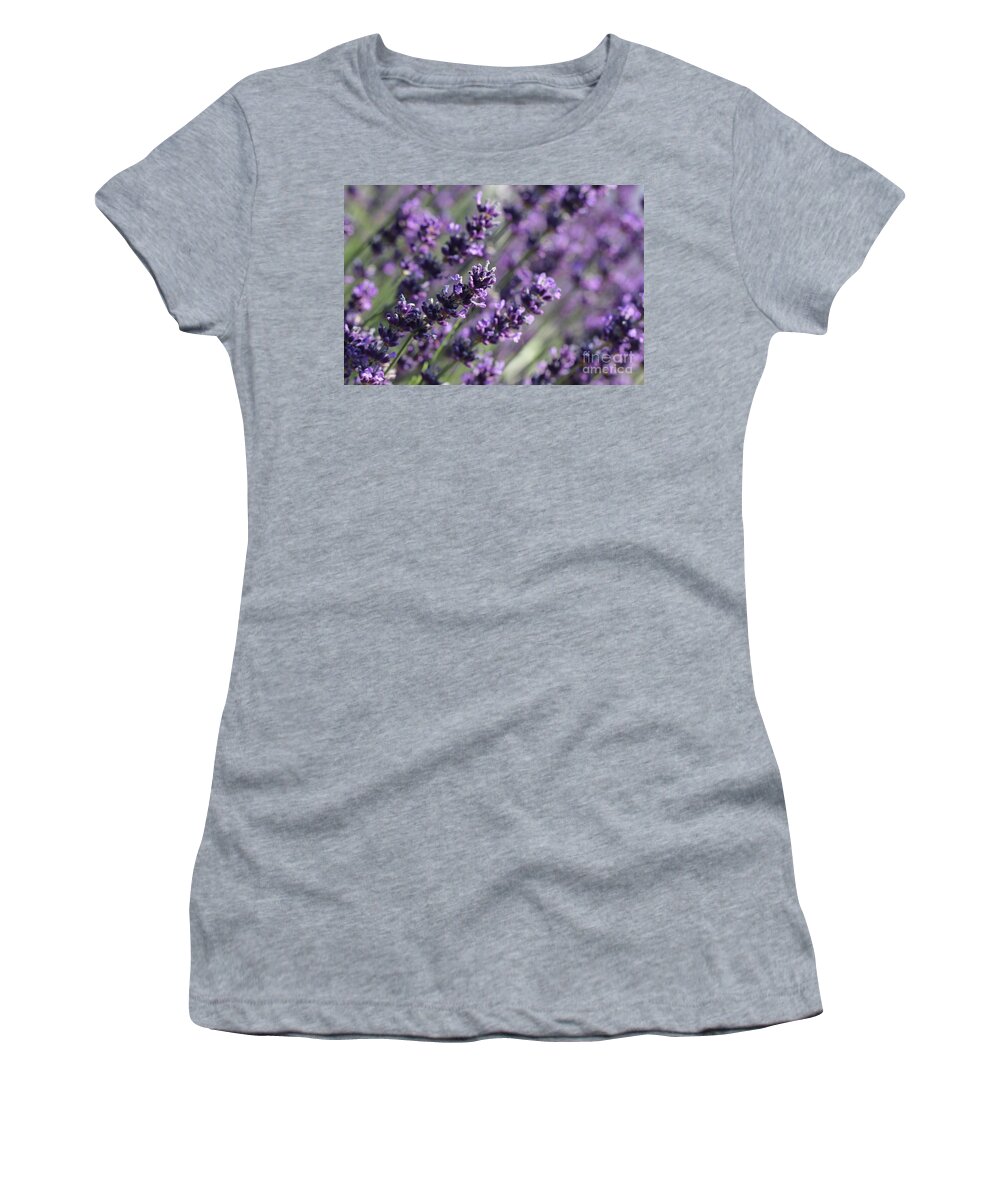 Closeup Women's T-Shirt featuring the photograph Lavender by Amanda Mohler