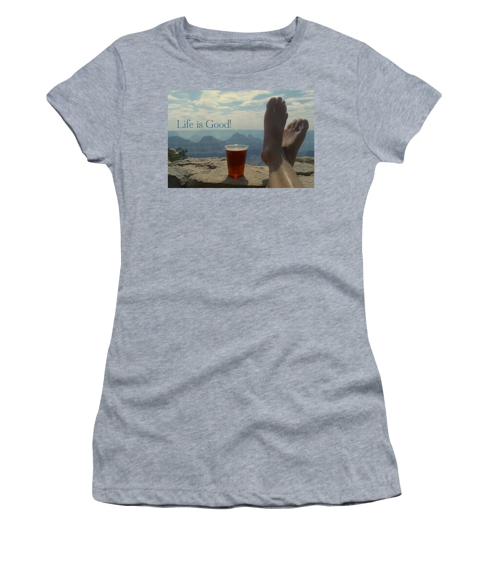 Grand Canyon Women's T-Shirt featuring the photograph Life is Good by Richard Gehlbach
