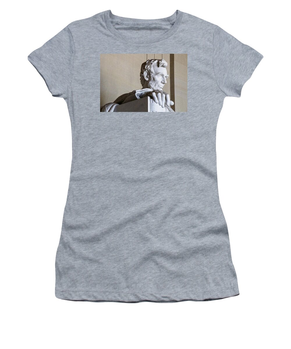 Lincoln Statue Women's T-Shirt featuring the photograph Lincoln Hand by Alice Gipson