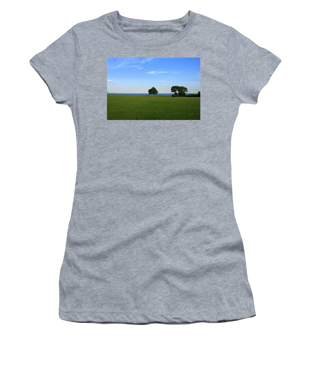 Ocean Women's T-Shirt featuring the photograph Listening to the Breeze by Neal Eslinger