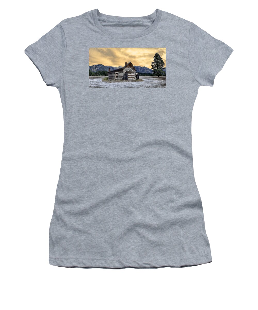 Architecture Women's T-Shirt featuring the photograph Little House On The Prairie by Wayne Sherriff
