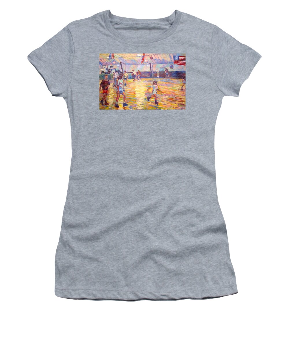 Skaters Women's T-Shirt featuring the painting Look at Me by Kendall Kessler