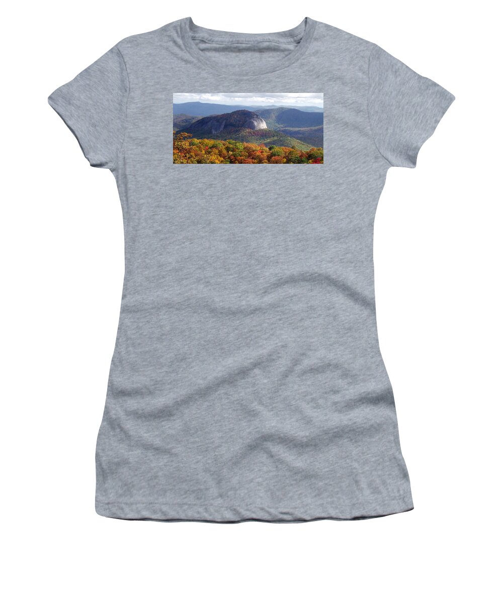 Landscapes. Printscapes Women's T-Shirt featuring the photograph Looking Glass Rock and Fall Folage by Duane McCullough