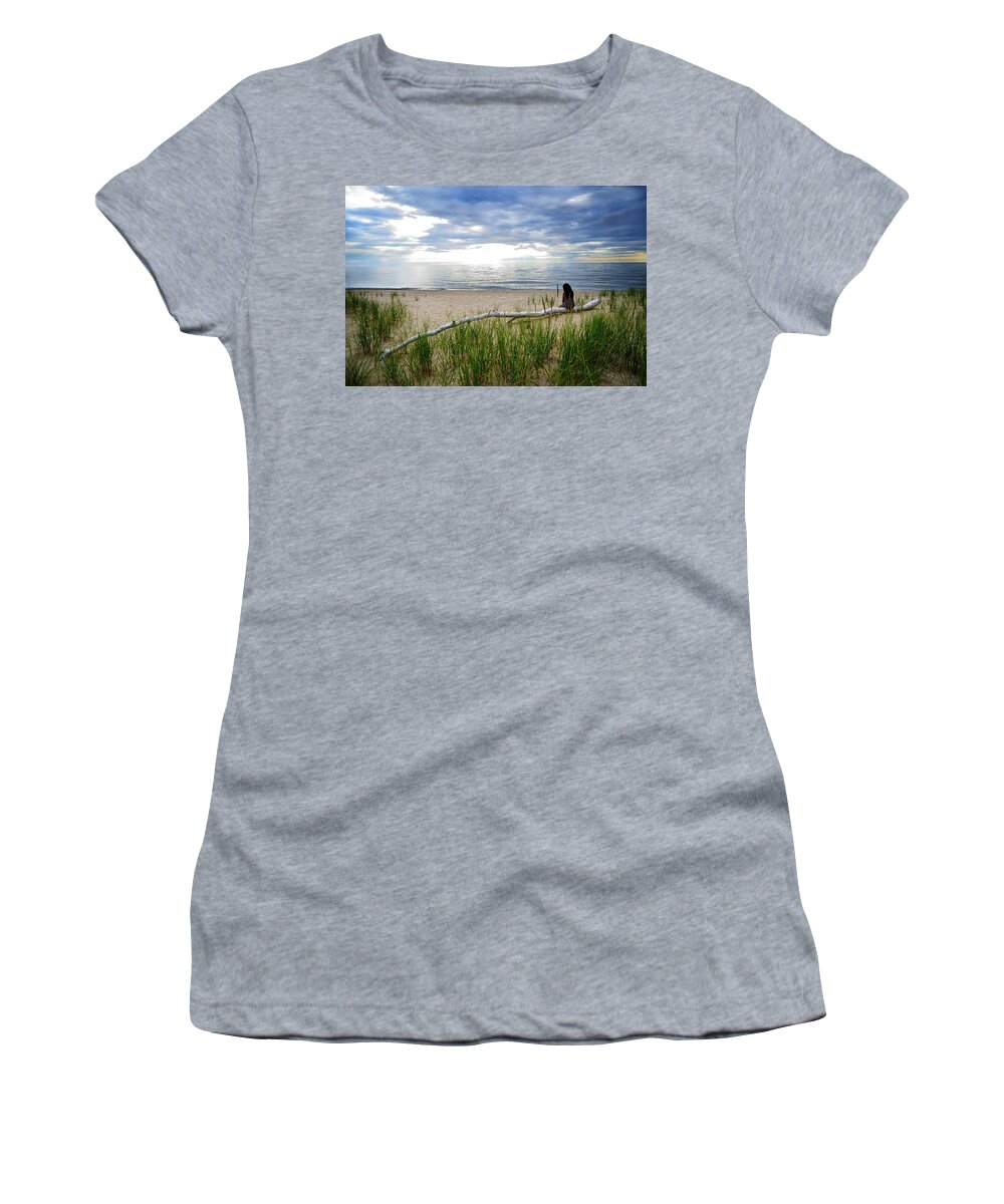 Beach Women's T-Shirt featuring the photograph Lost in Thought by Rick Bartrand