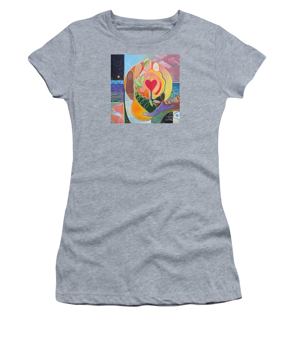Love Women's T-Shirt featuring the painting Love Is Love by Helena Tiainen