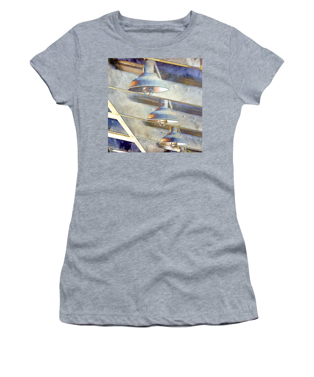 Industrial Chic Women's T-Shirt featuring the photograph Love Those Industrial Lights by Randi Kuhne