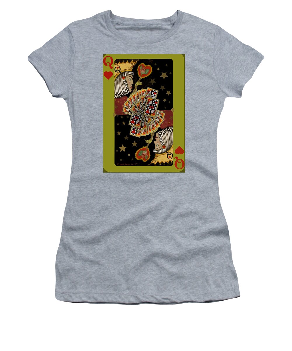 Valentine Women's T-Shirt featuring the painting Love's Winning Card by Carol Jacobs