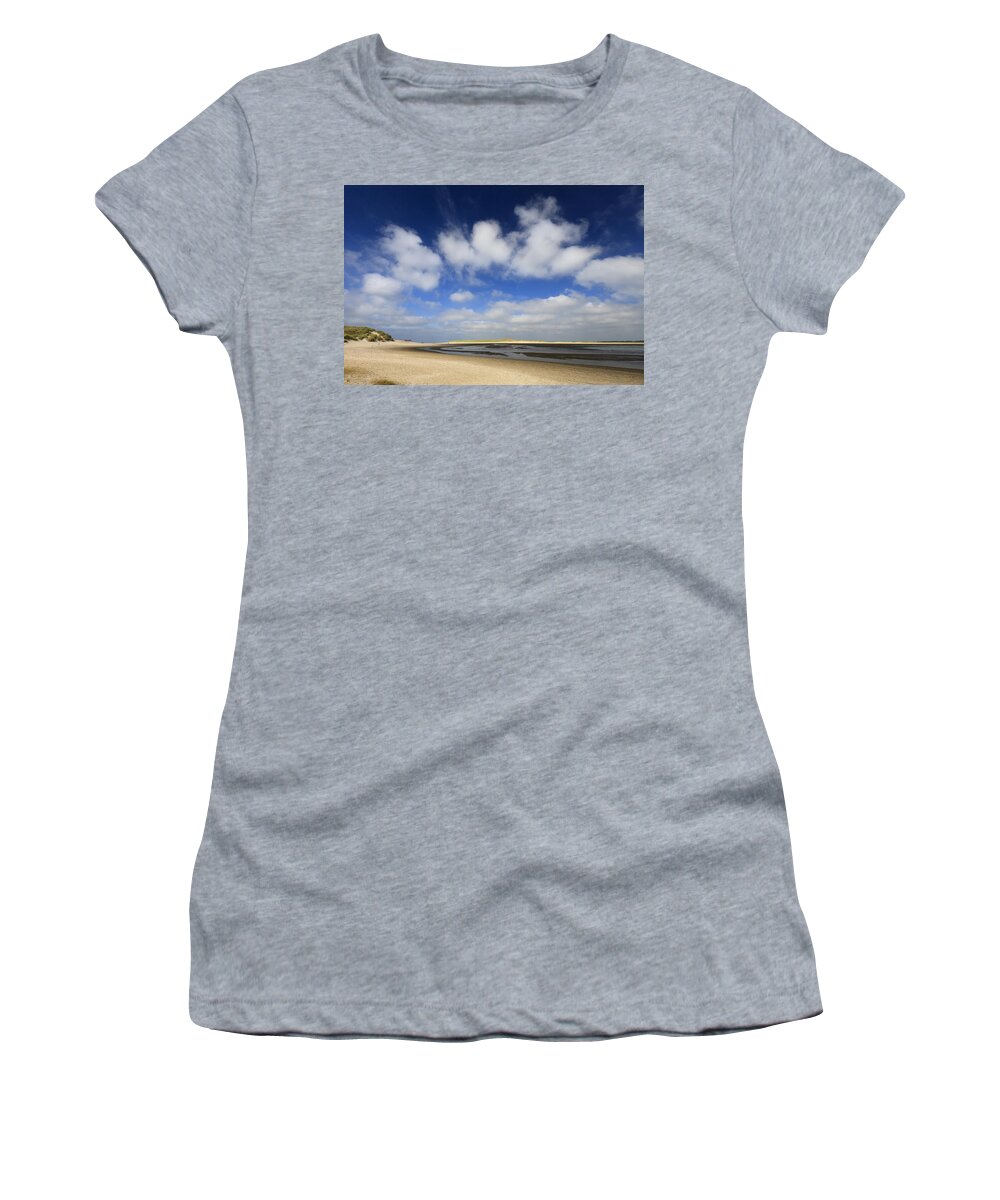 535703 Women's T-Shirt featuring the photograph Low Tide At Slufter Nature Reserve by Duncan Usher