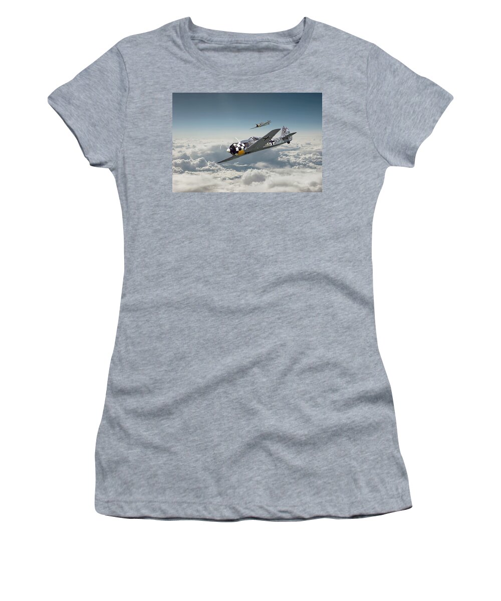 Aircraft Women's T-Shirt featuring the photograph Luftwaffe - FW190 by Pat Speirs