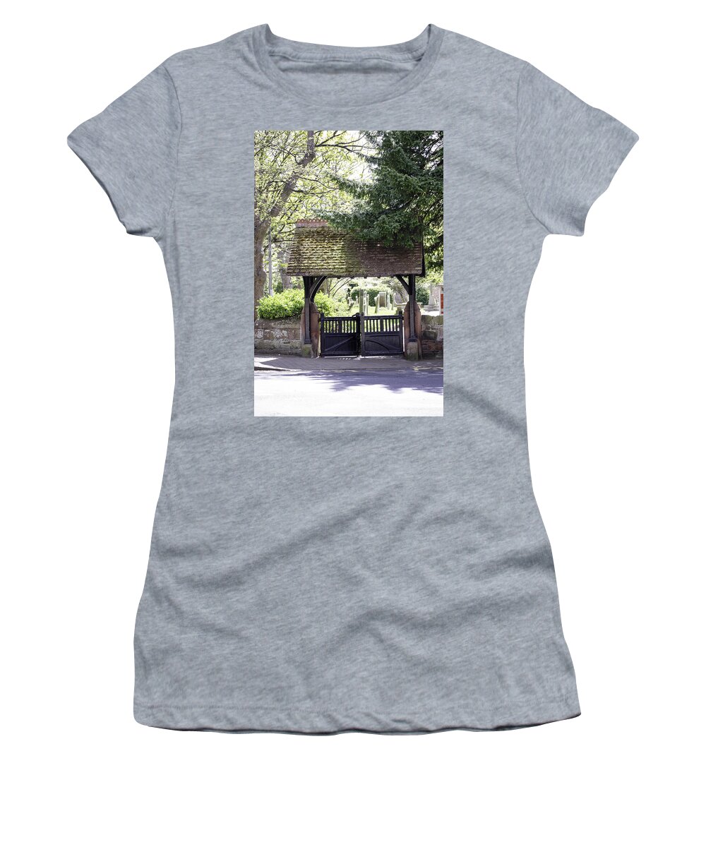 Gate Women's T-Shirt featuring the photograph LychGate by Spikey Mouse Photography