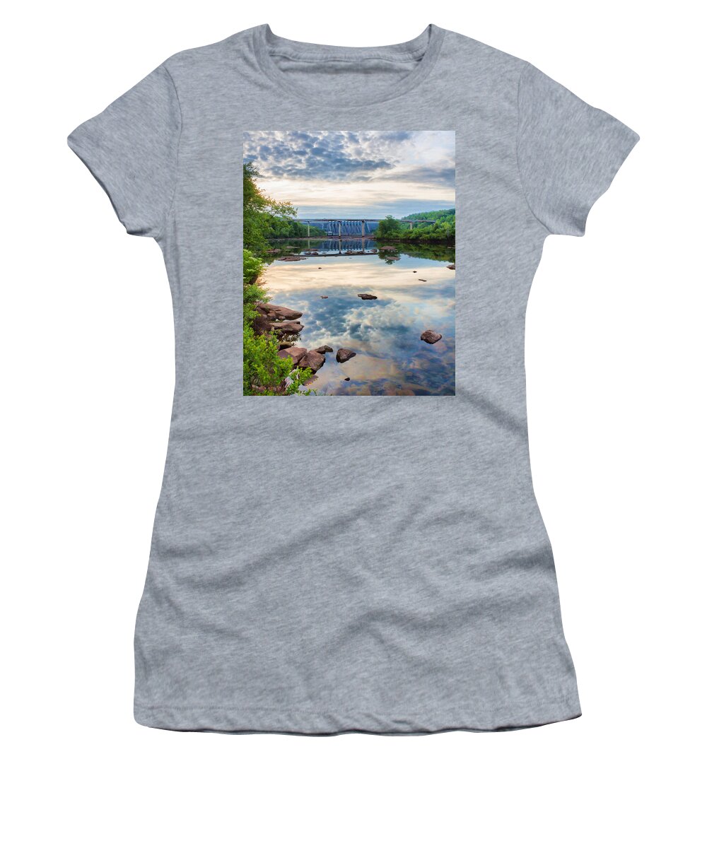 Mackerel Women's T-Shirt featuring the photograph Mackerel Reflections at Hartwell Dam by Lynne Jenkins