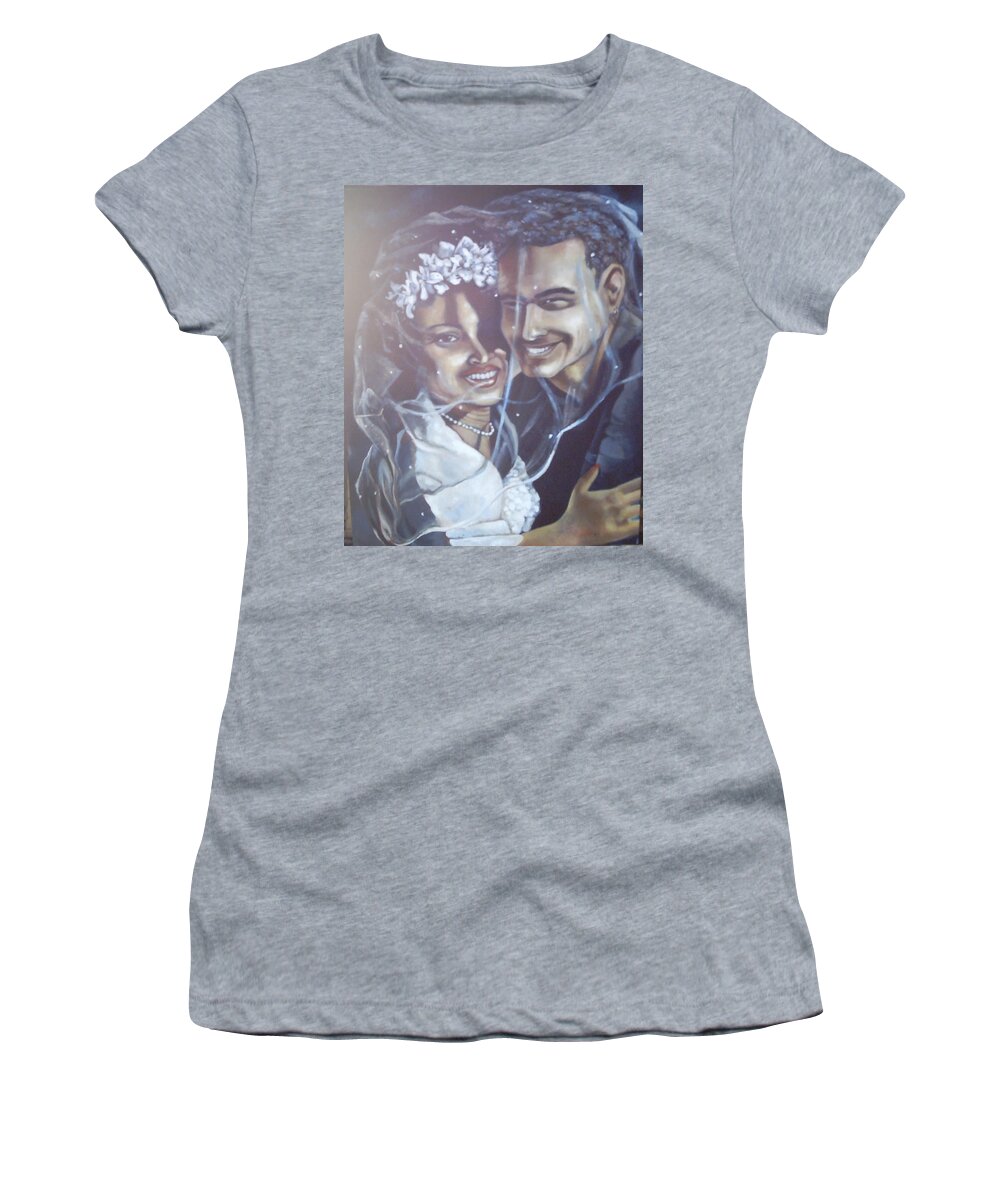 Oil Painting Women's T-Shirt featuring the painting Maggie's Daughter by Tamara Kulish