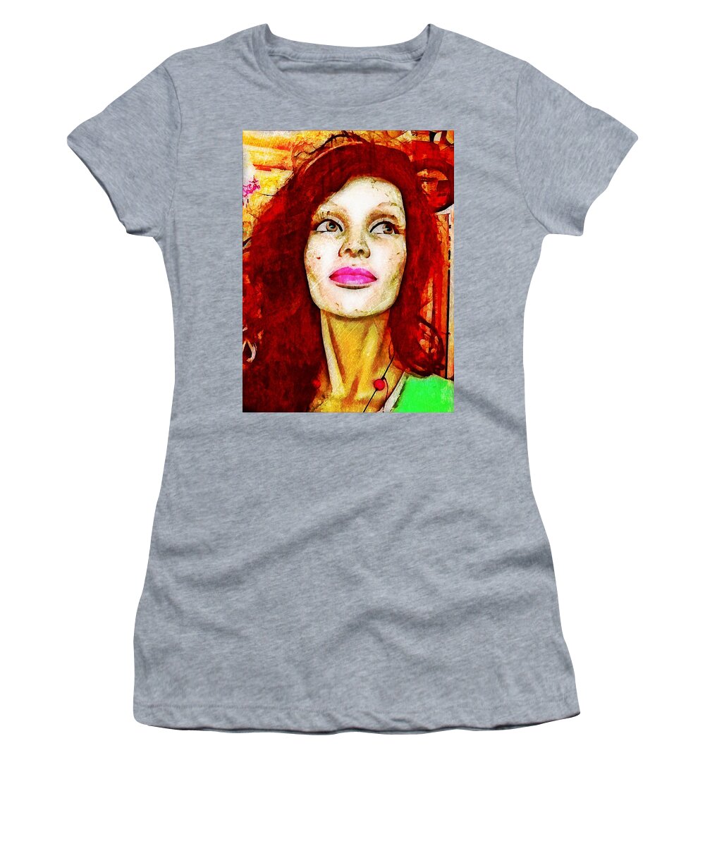 Mannequin Women's T-Shirt featuring the digital art Mannequin 2 by Maria Huntley