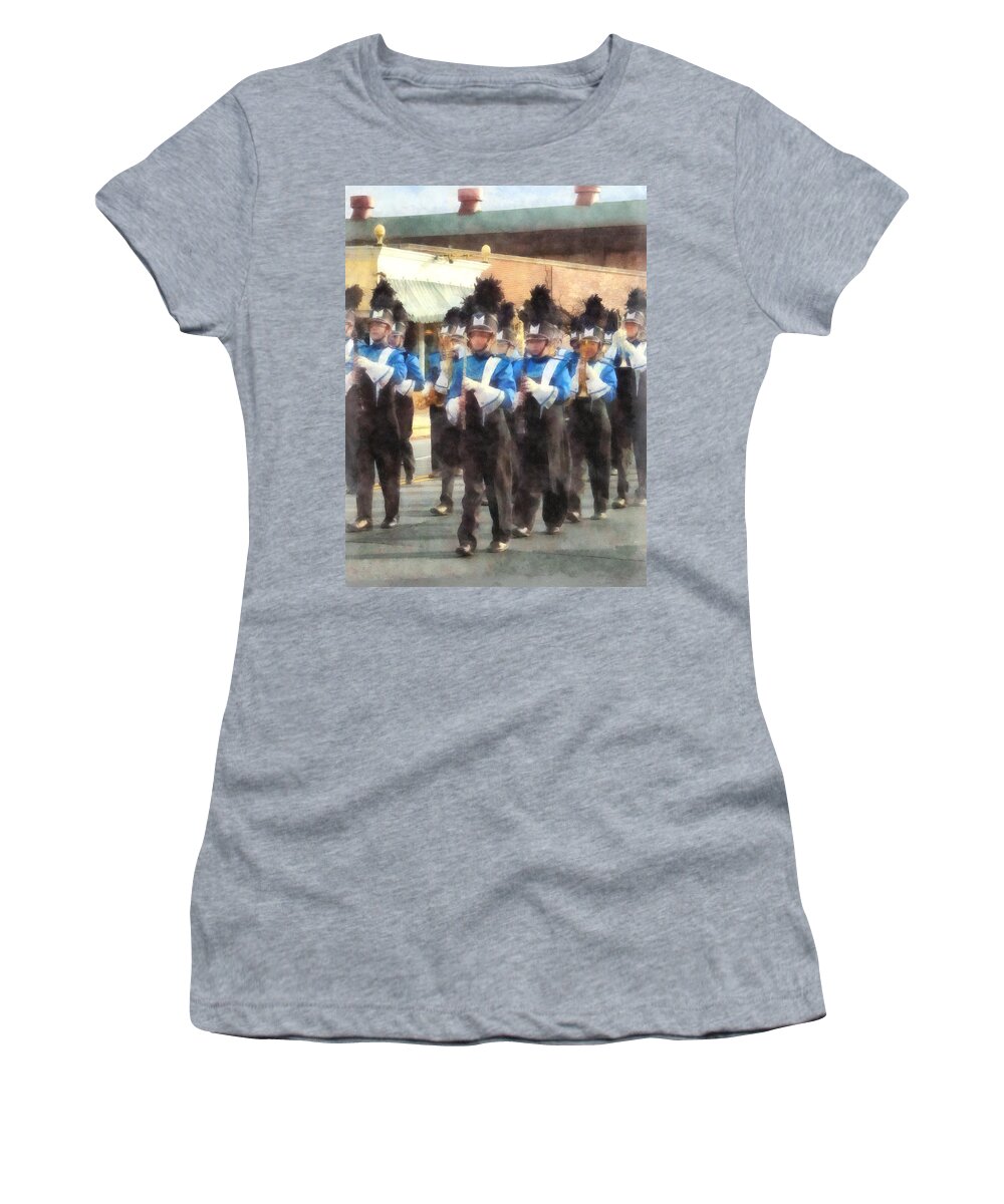 Trumpet Women's T-Shirt featuring the photograph Marching Band by Susan Savad