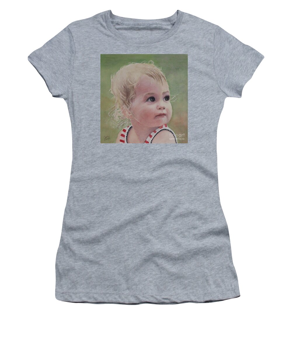  Women's T-Shirt featuring the painting Maria by Carol Flagg
