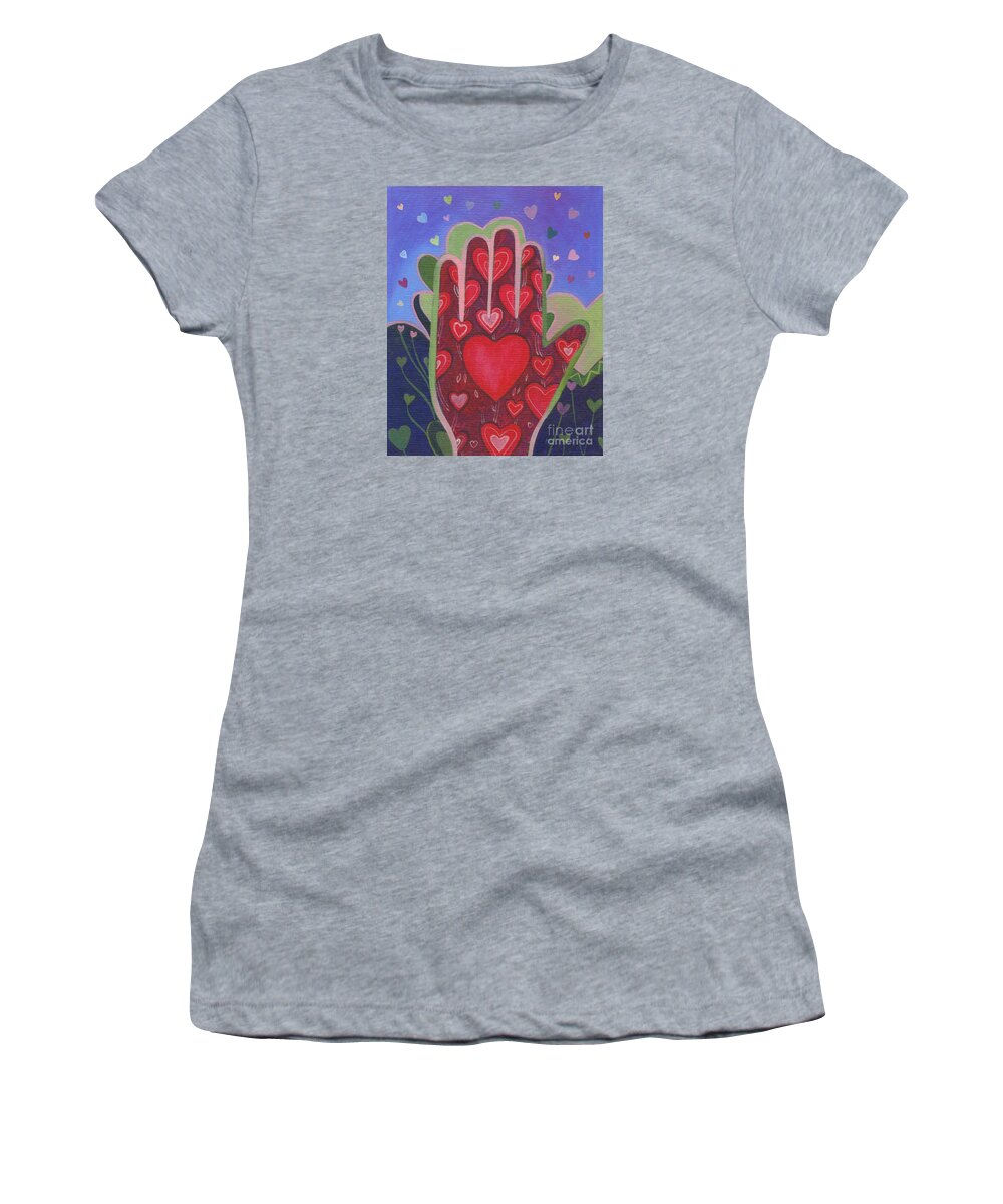 Love Women's T-Shirt featuring the painting May We Choose Love by Helena Tiainen