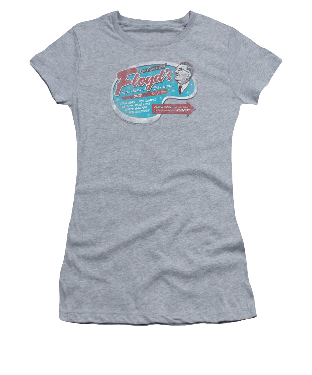 Andy Griffith Women's T-Shirt featuring the digital art Mayberry - Floyd's Barber Shop by Brand A