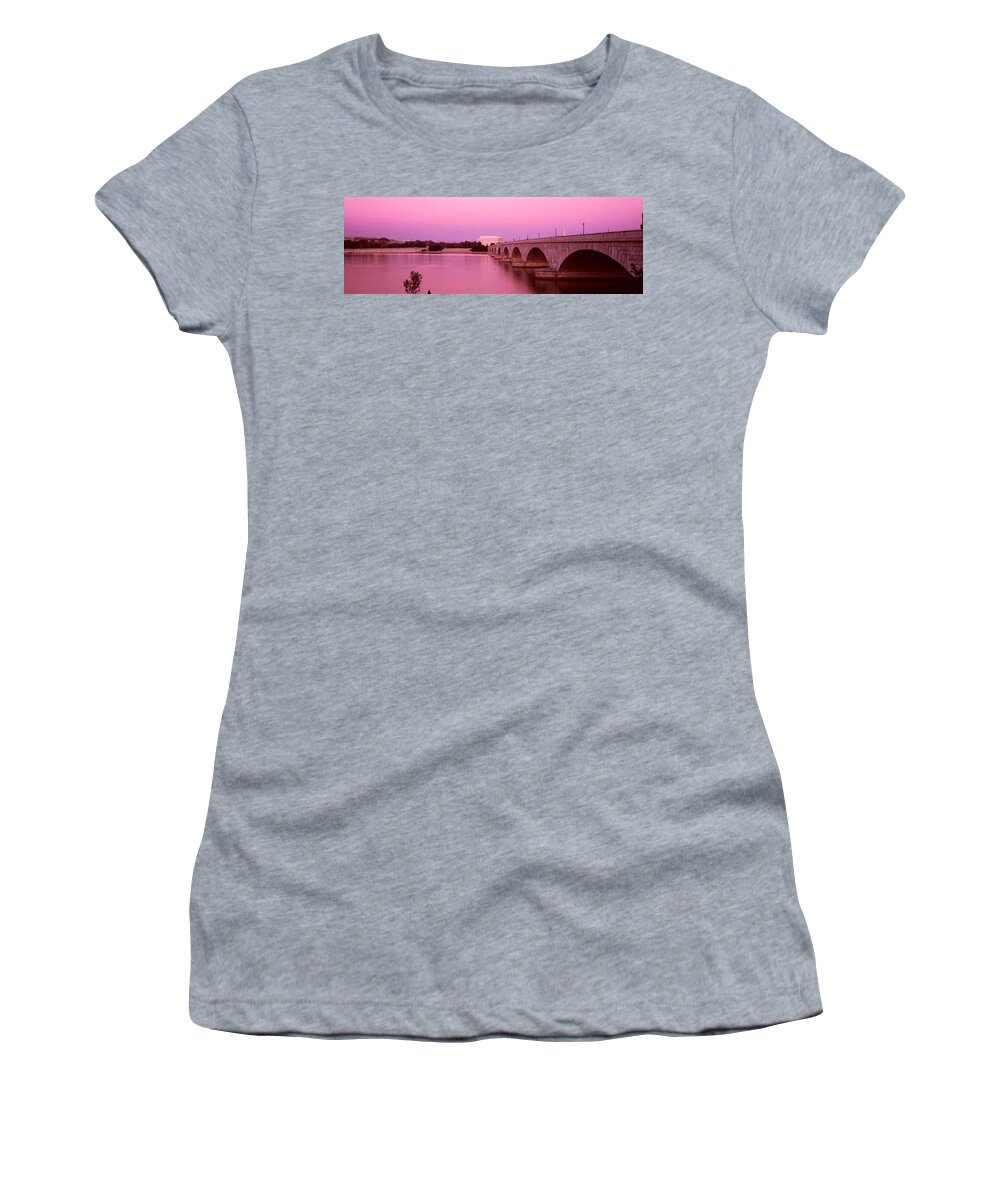 Photography Women's T-Shirt featuring the photograph Memorial Bridge, Washington Dc by Panoramic Images