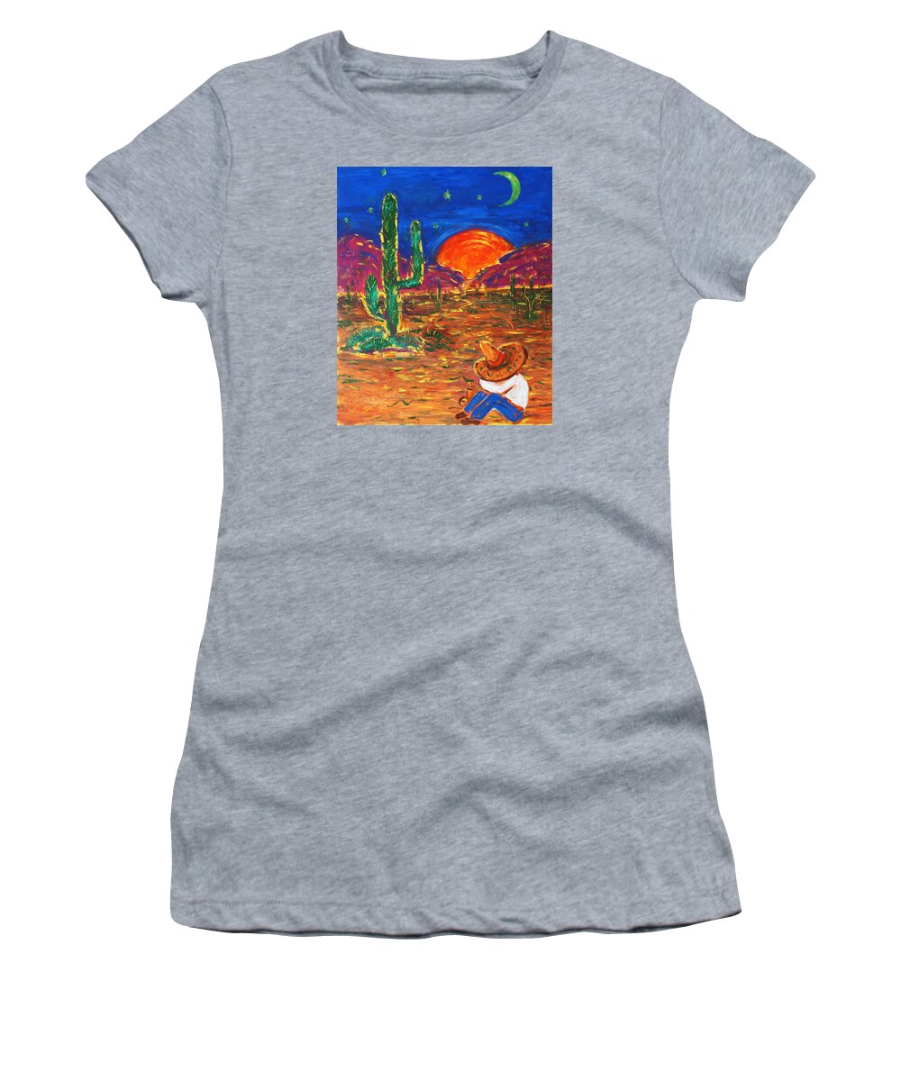 Foll Art Women's T-Shirt featuring the painting Mexico Impression III by Xueling Zou