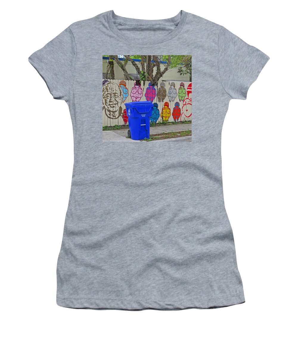 Downtown Miami Street Art. Women's T-Shirt featuring the photograph Miami Street Art by Dart Humeston