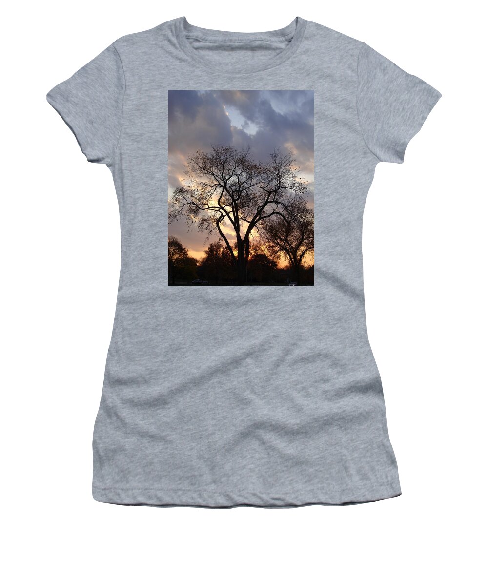 Clouds Women's T-Shirt featuring the photograph Michigan Drama by Joseph Yarbrough
