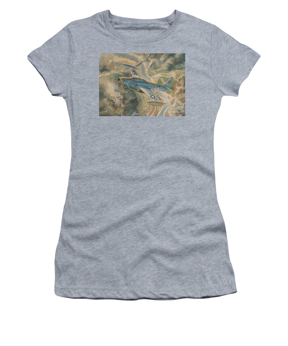 Randy Green Women's T-Shirt featuring the painting MiG KIller by Randy Green