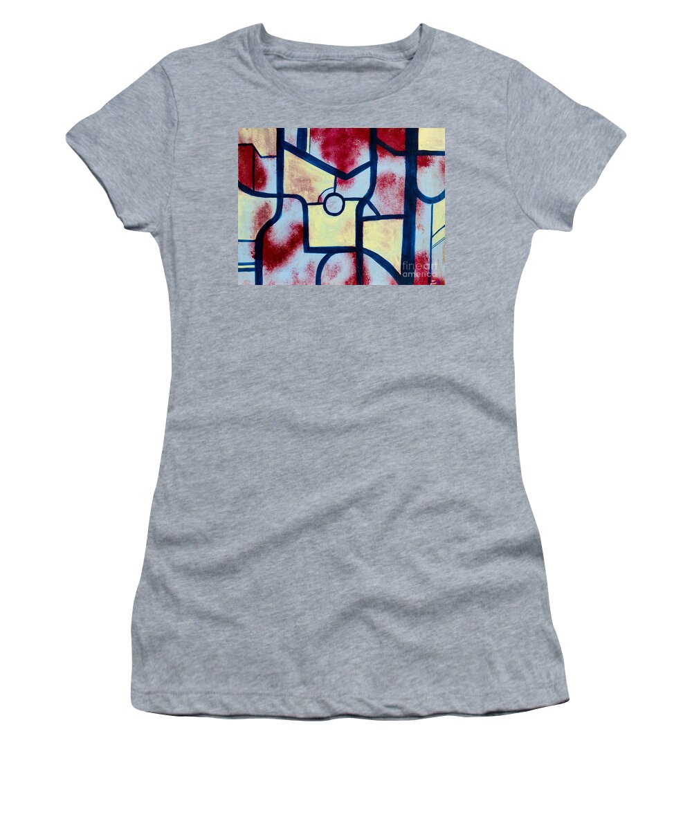  Women's T-Shirt featuring the painting Misconception by Stefanie Forck