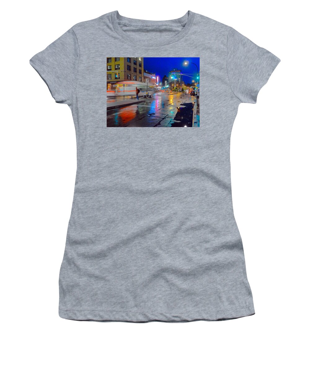'meatpacking District Women's T-Shirt featuring the photograph Missed the Bus by Jeffrey Friedkin