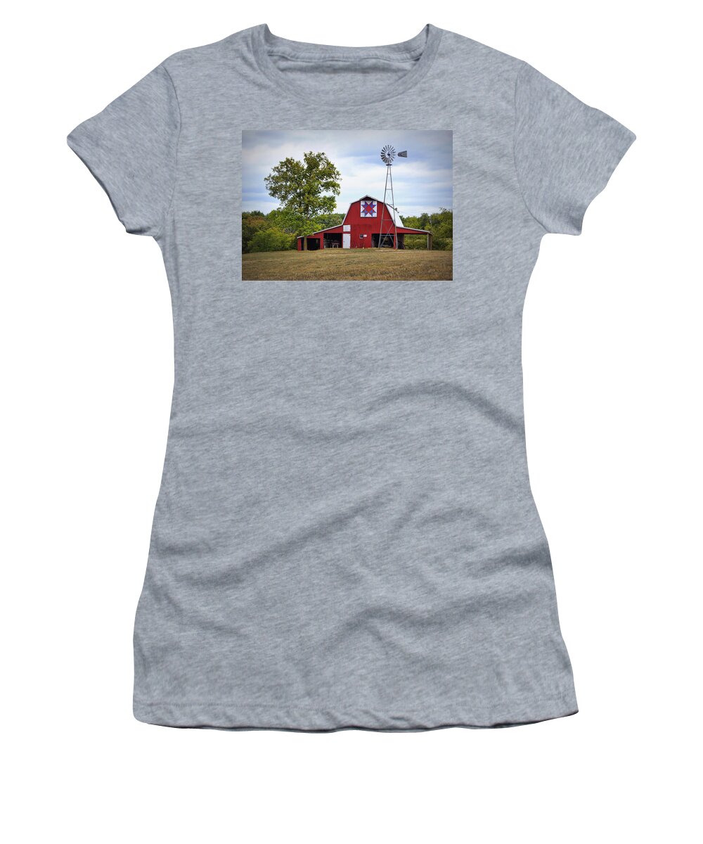 Barn Women's T-Shirt featuring the photograph Missouri Star Quilt Barn by Cricket Hackmann