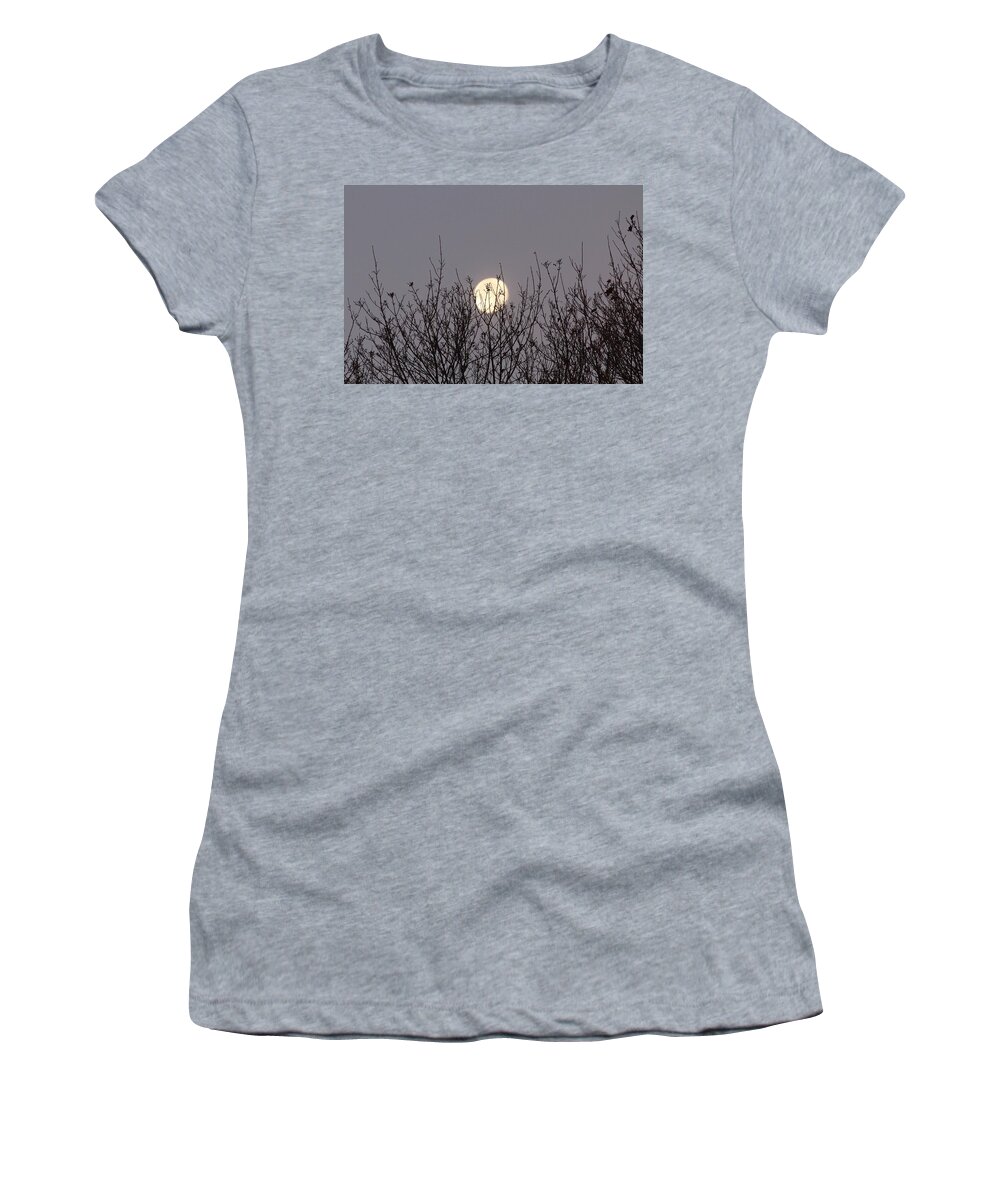 Moon Women's T-Shirt featuring the photograph Moon fall by Denise Cicchella