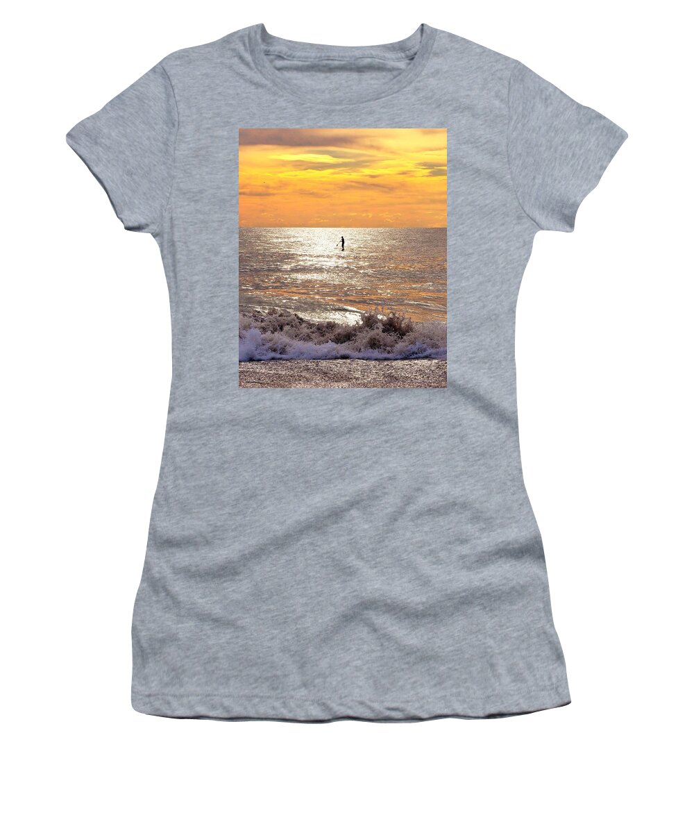 Morning Women's T-Shirt featuring the photograph Sunrise Solitude by Kim Bemis