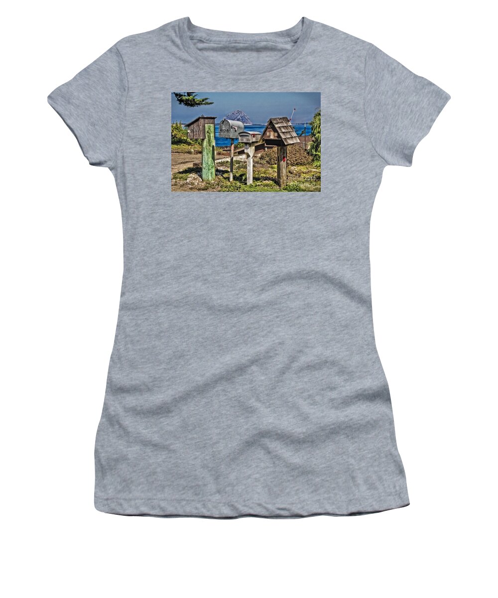 California Women's T-Shirt featuring the photograph Morro Mailboxes by Timothy Hacker