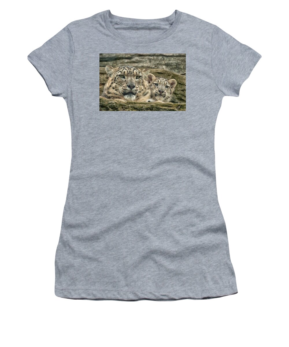 Marwell Women's T-Shirt featuring the photograph Mother and cub by Chris Boulton