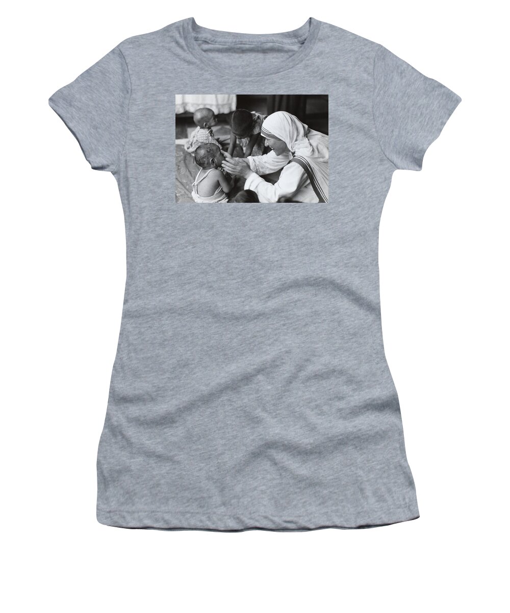 Mother Teresa Women's T-Shirt featuring the photograph Mother Teresa by Calogero Cascio