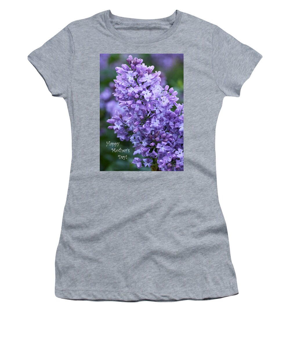 Lilacs Women's T-Shirt featuring the photograph Mothers Day Lilacs by Diana Haronis