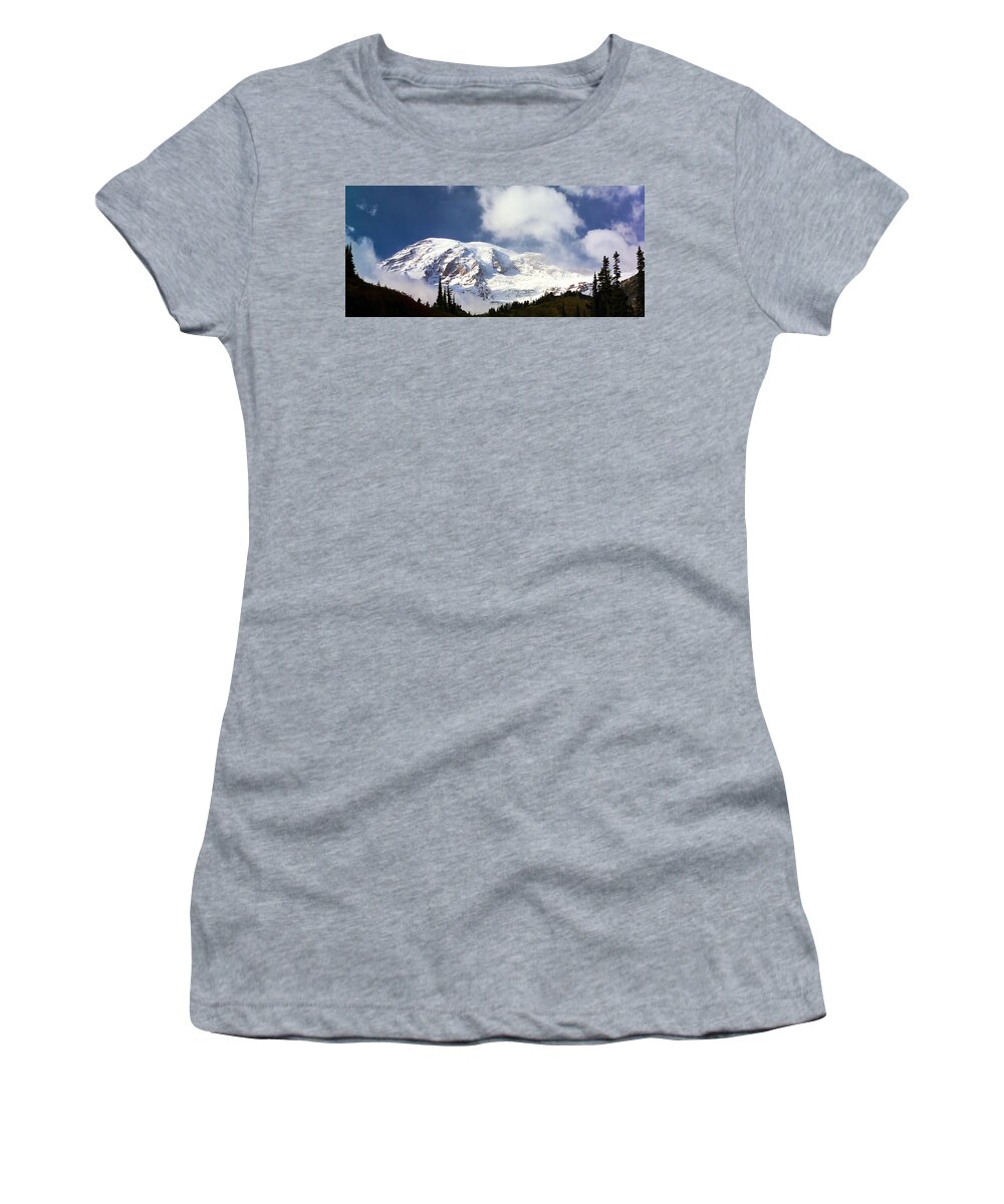 Mt Rainier Women's T-Shirt featuring the photograph Mt Rainier II by Greg Reed