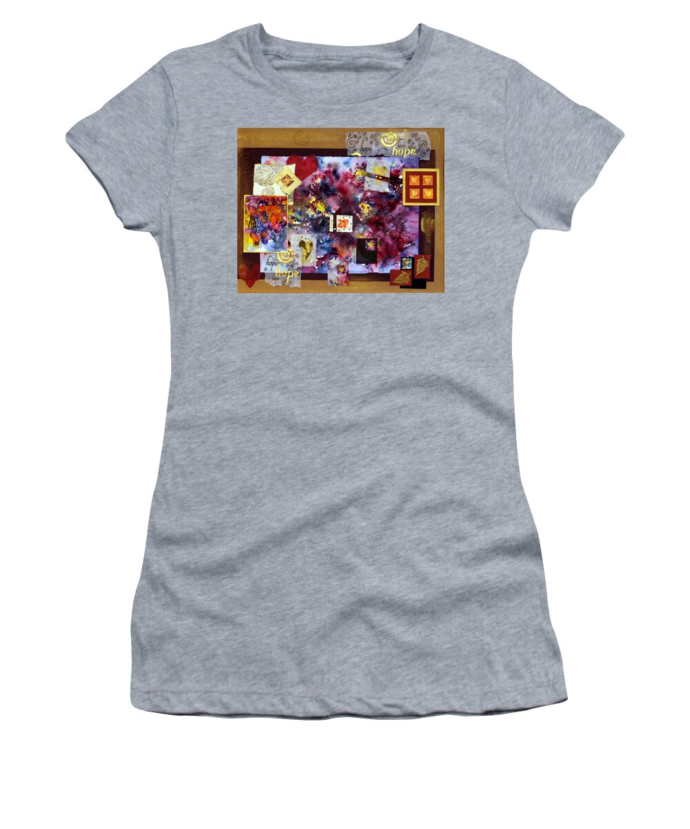 Watercolor Women's T-Shirt featuring the painting Muse Trilogy Part 1 by Tamara Kulish