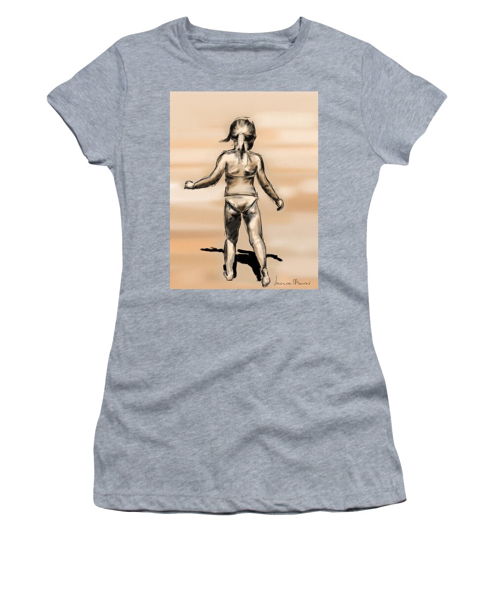 Digital Women's T-Shirt featuring the painting My baby by Veronica Minozzi