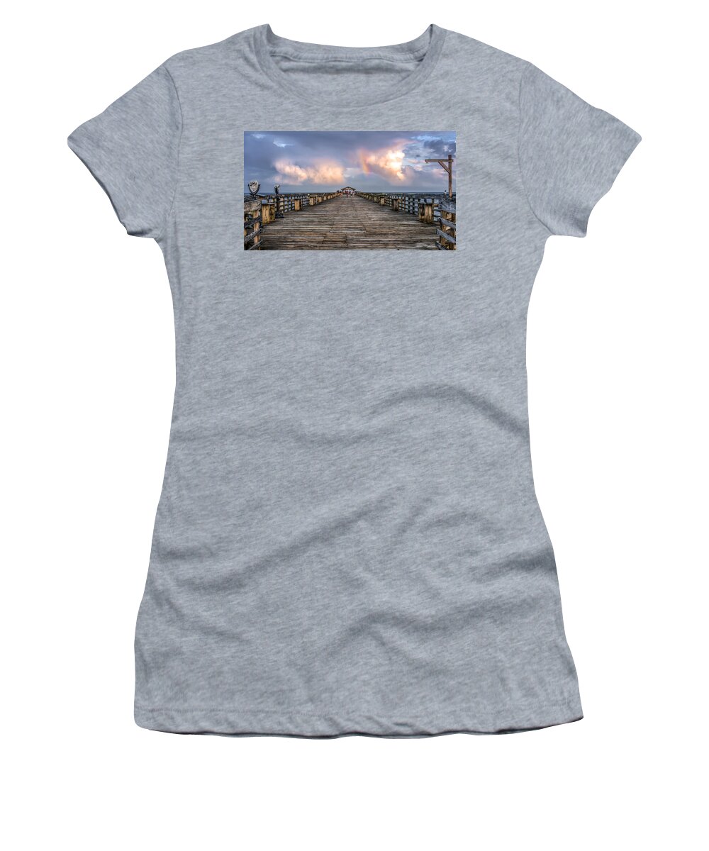 Atlantic Women's T-Shirt featuring the photograph Myrtle Beach Rainbow by Traveler's Pics