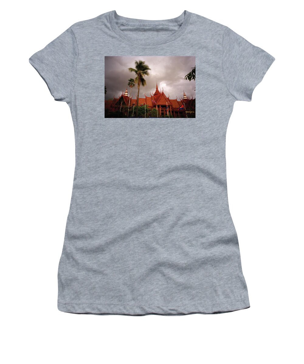 National Women's T-Shirt featuring the photograph National Museum Of Cambodia by Shaun Higson