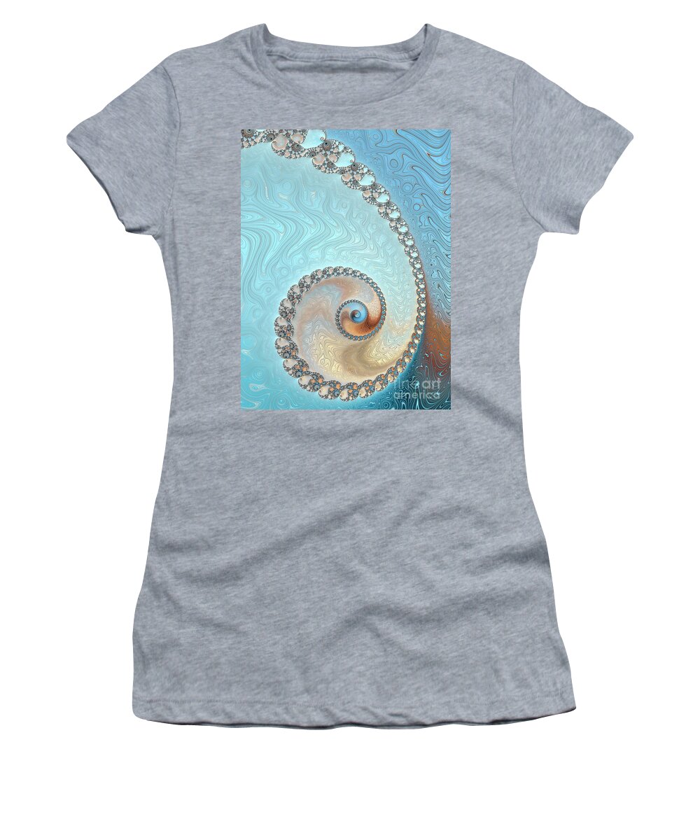 Background Women's T-Shirt featuring the photograph Nautilus - Sea And Sand by Heidi Smith