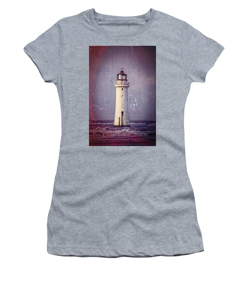 Lighthouse Women's T-Shirt featuring the photograph New Brighton Lighthouse by Spikey Mouse Photography
