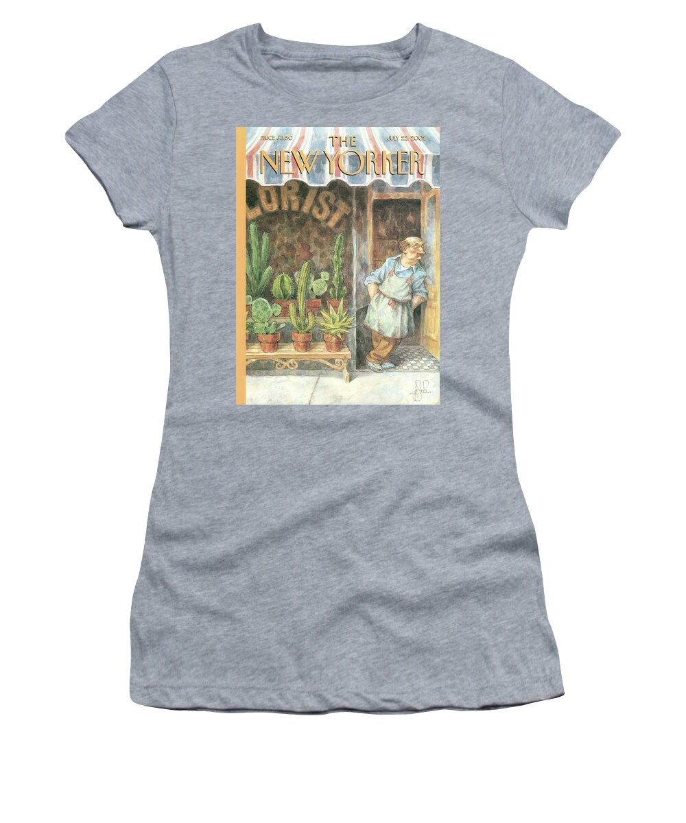 Prickly Heat Women's T-Shirt featuring the painting Prickly Heat by Peter de Seve