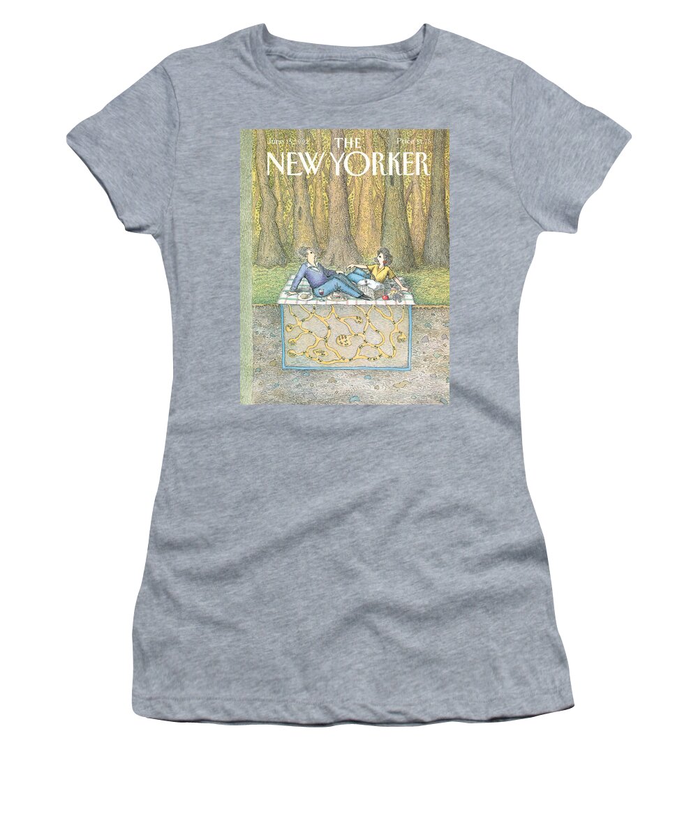 Animals Women's T-Shirt featuring the painting New Yorker June 15th, 1992 by John O'Brien