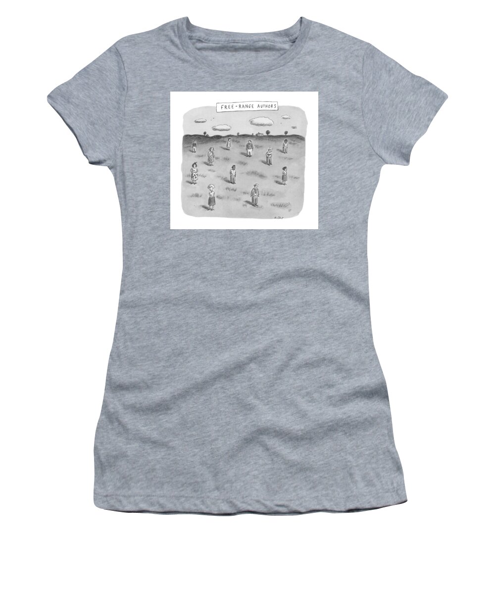 Writing Women's T-Shirt featuring the drawing New Yorker June 23rd, 1997 by Roz Chast